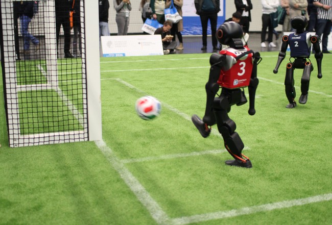 Hard Kick into the Goal